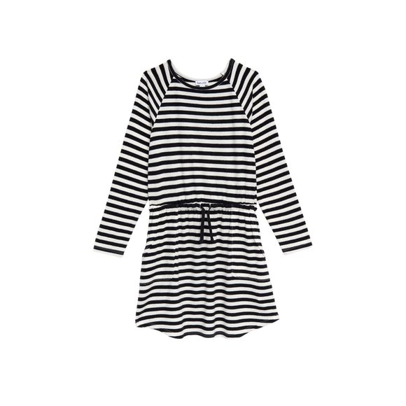 Splendid Girls' C'est La Vie Long Sleeve Dress, Black Stripe, 12 - Picture 1 of 1
